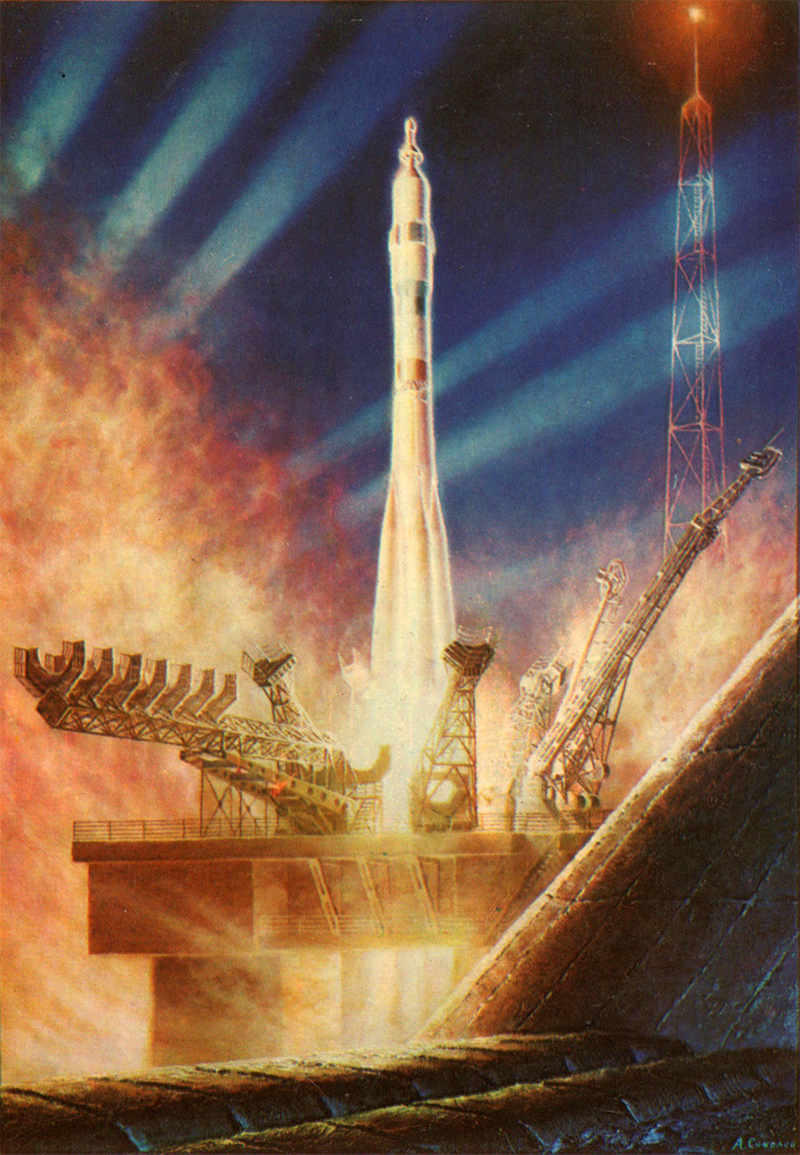 Illustration for article titled The First Spacewalker Created The Best SovietĀ CosmicĀ Landscapes